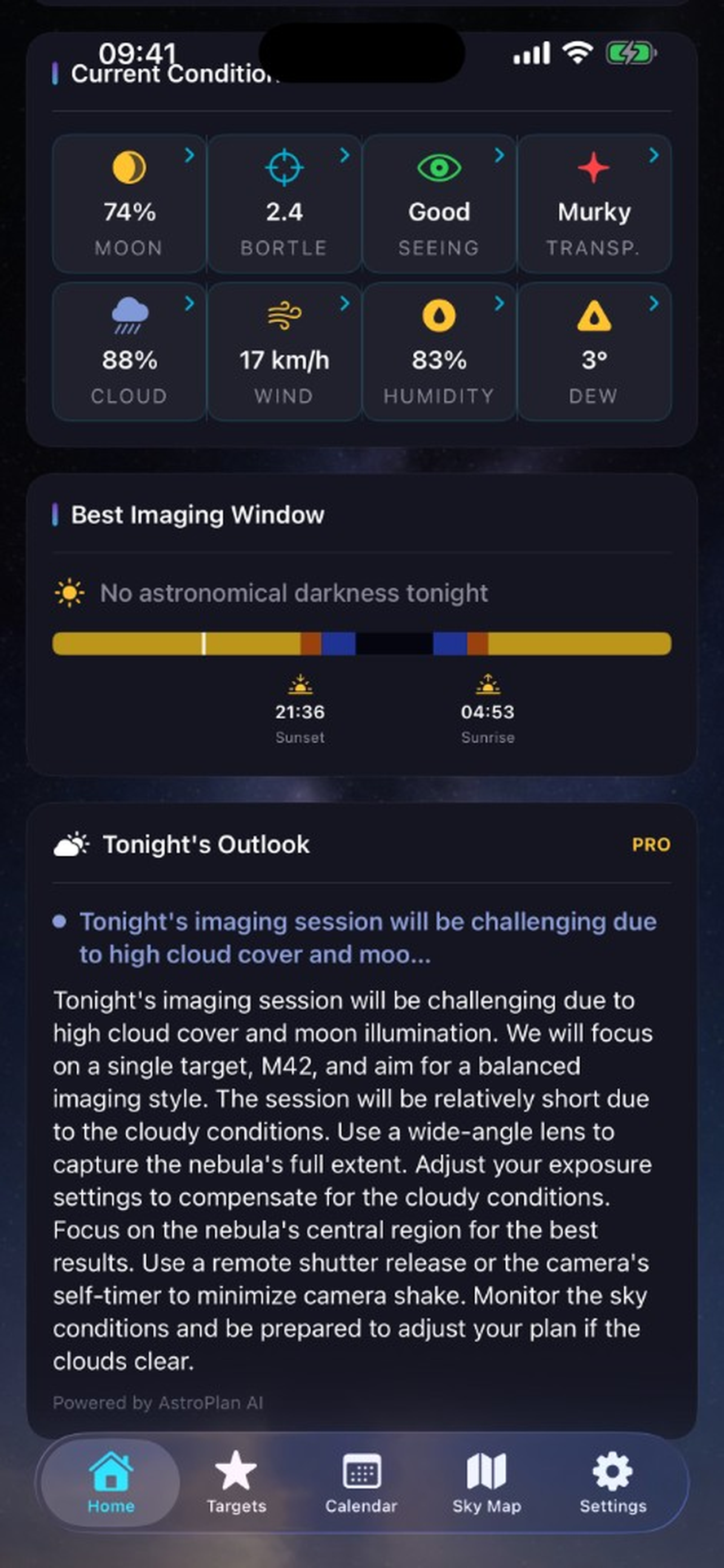 Seven-day forecast and equipment rig